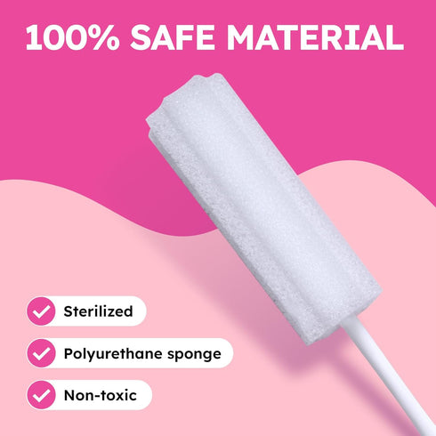 AURAE 20 Pack HerStick Absorbing Sponge for Women By - - Ultra Absorbent After-Sex Cleanup Sponge - Med-Grade Sterile