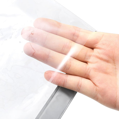50 Pack Yarlung Race Bib Display Vinyl Protector Sheets, Clear Running Race Bib Holder Sleeves for Runners Players
