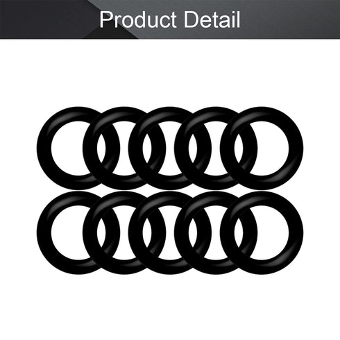 Othmro 10pcs Nitrile Rubber O-Rings, 5mm Wire Dia, 34mm OD for Oil or Air Sealing, Professional Plumbing, Black