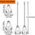Set, 12 Inches 3MM 4 Pack Vinaco Silver Ceiling Fan Pull Chain Decorative Fan Pull Chain Extension with Pendant