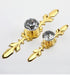 5 Pack Large Diamond Clear Crystal Glass Decorative Knobs with Plate for Kitchen Office Decoration