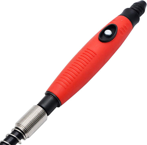 Flex Shaft Adapter Attachment, Flexible Drill Extension Cable Chuck for Dremel Rotary Grinder Woodworking Tools (Red)