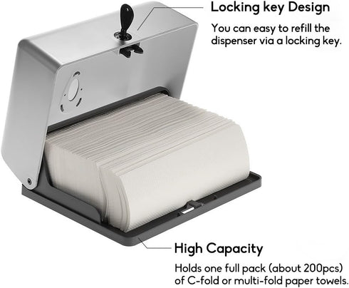 Wall-Mounted Silver Paper Towel Dispenser - BBX Lephsnt