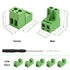 Tnisesm 16Pcs 2 Pin Screw Terminal Block Connector 5.08mm Pitch Pluggable with 2 Pin Phoenix Plug 300V 15A for 28-12AWG Cable