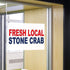 Fastasticdeals 36x24Inches Decal Stickers Multiple Sizes Fresh Local Stone Crab Red Blue Bar Restaurant Industrial