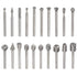20pcs HSS Router Bits Burr, 1/8 Inch(3mm) Shank Rotary Tools Replacement Wood Milling Burrs for Woodworking