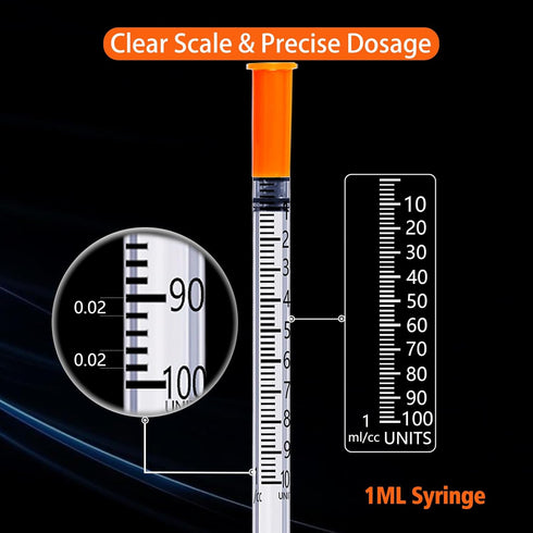 1ML 29G 5/16 Inch, Pack 100 Syringe, Lab Supplies Syringes Individually Wrapped