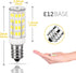 Ovenot E12 Bulb 4W 40W C7 Bulbs Bulbrite Non-Dimmable 6000K 2 Pack Led Light Equivalent Replacement Clear Type B
