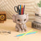Elephant Pen Pencil Holder - Cute Fashion Desk Organizer, Makeup Brush Holder for Home Office Supplies