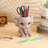 Elephant Pen Pencil Holder - Cute Fashion Desk Organizer, Makeup Brush Holder for Home Office Supplies