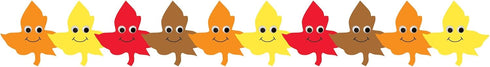 Hygloss Products Happy Leaves Die-Cut Bulletin Board Border – Classroom Decoration – 3 x 36 Inch, 12 Pack by Hygloss Products