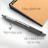 Zebra Pen F-701 Retractable Ballpoint Pen 4-Pack with 2 Refills - Fine Point 0.8mm, Black Ink, Metal Construction