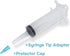 60ml Set 30 Pack, ONE-CARE ENFit Transparent Syringes White with Slip Tip & Adapter Thumb Ring, Clear Body, Resealable