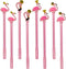Maydahui 12 PCS Flamingo Gel Pen - Cute Cartoon Animal Pens with Pretty Crown Design, Black Ink for Party Favors