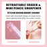 Cute School Supplies, Japanese Stationery Birthday Gifts, Includes Mini Scissors, Utility Knife, Ruler, Eraser,