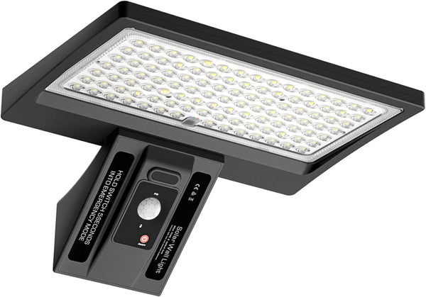 Solar Wall Light Outdoor, 1050Lm IP65 Waterproof Type 2 Optical Lens 104
