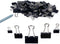 DSTELIN Binder Clips, 120 Count Assorted Sizes (Black) - Large, Medium, Small, X Small, Micro