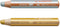 STABILO Multi-talented 3-in-1 Pencil Woody, Pack of 2, Gold & Silver