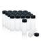 30ML (1oz) Clear Glass Vials, 30ml Borosilicate Glass Empty Vials with Caps, Black Screw Caps, Pack of 20, 27.5x84mm