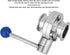 AHANGYGER 1.5 Inch 304 Lever Type Stainless Steel Sanitary Valve, Clamp Style Water and Oil Control Valve, Pull Handle