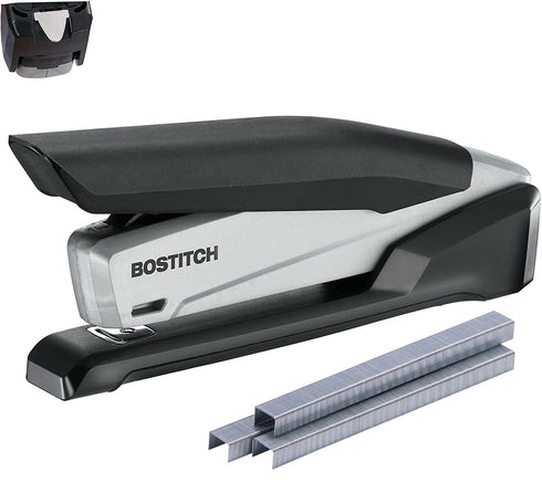 Bostitch Office Executive 3 in 1 Stapler, Includes 21 Staples, Integrated Staple Remover, Black/Gray (INP2)