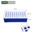 YOKIVE 2Pcs Tube Rack, Polypropylene Test Tube Rack Holder | Great for 1.5ml, 2ml Lab Test Tube(Blue/White, 50-Sockets)