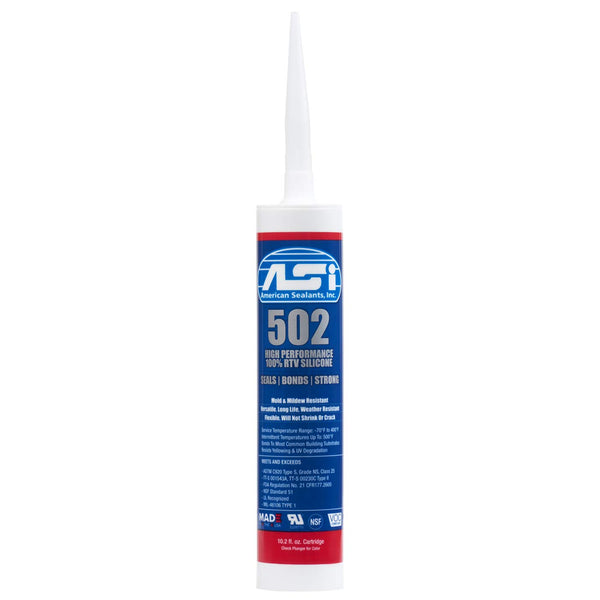 Clear 100% RTV Silicone Sealant, 10.2 Oz Cartridge