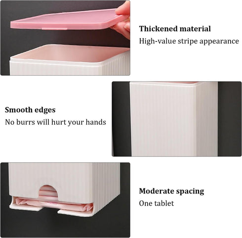 Generic Tampon Organizer Box - Compact Menstrual Storage Container | Portable Feminine Hygiene Holder, Bathroom Vanity