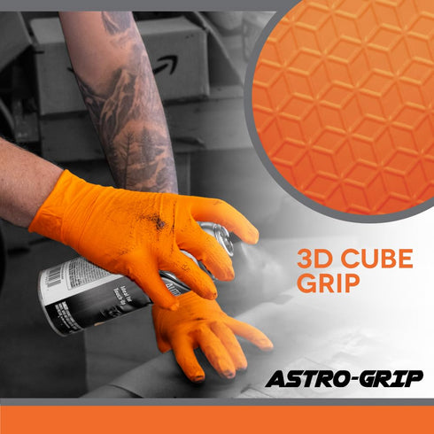 Astro-Grip Powder-Free Nitrile Disposable Gloves, Exam Grade, Size X-Large, 7 mil Thickness, Chemical & Puncture