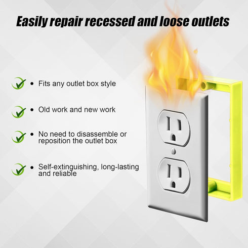 4pcs Single Gang Outlet Box Extender, 1/2 Inch Electrical Outlet Extender for Electrical Box and Switches