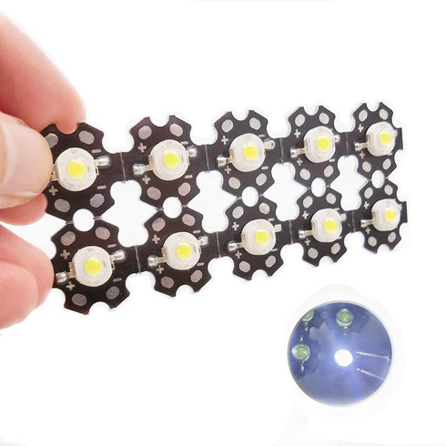 Cleiscry 10 pcs High Power Led Chip 3W SMD COB Light Emitter Components