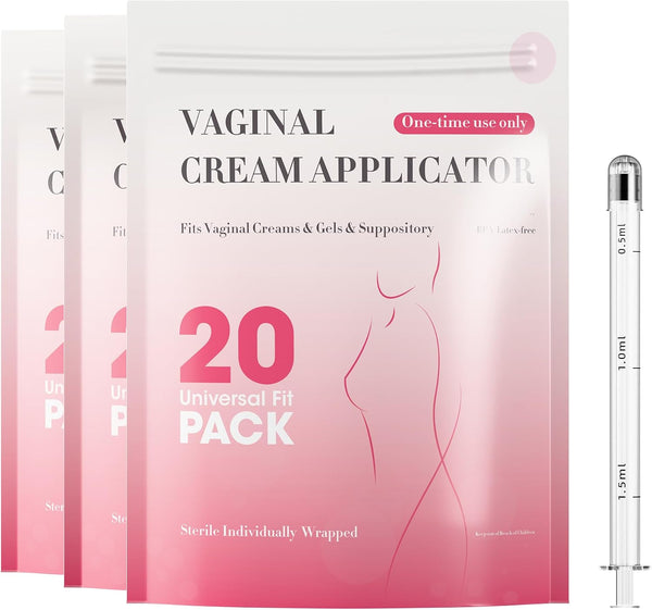 Disposable Vaginal Applicator 1.5ml Injector Vaginal Cream Applicators with Dosage Measurements, Fit