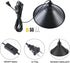 AOJUNSANSAN 2 Pack 15ft Black Plug in Pendant Light, Industrial Hanging Lamp Black Vintage Pendant Lighting Fixtures