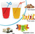 YSJFNVUI 100 Drink Pouches Straw Holes Reclosable Juice & Liquor Pouches for Adults | Drink Pouches for Adults Alcohol
