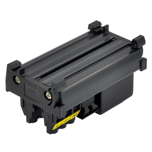 DIN Rail Mount AC 120V NEMA 5-15R Single Receptacle Outlet Power Strip Module with Rocker Switch Thermal Circuit