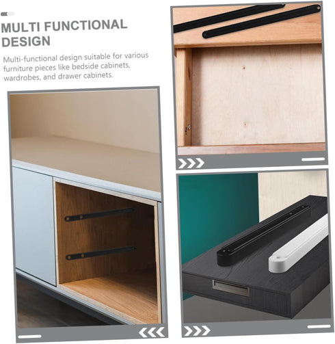 2pcs Balacoo Side Mount Drawer Slides with Wheels Smooth Silent Sliding Furniture Guide Rails for Dressers Bedside