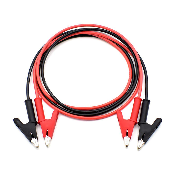 14 Gauge Jumper Wires with Alligator Clips - Heavy Duty Silicone Test Leads Set, 2Pcs 39"/1m