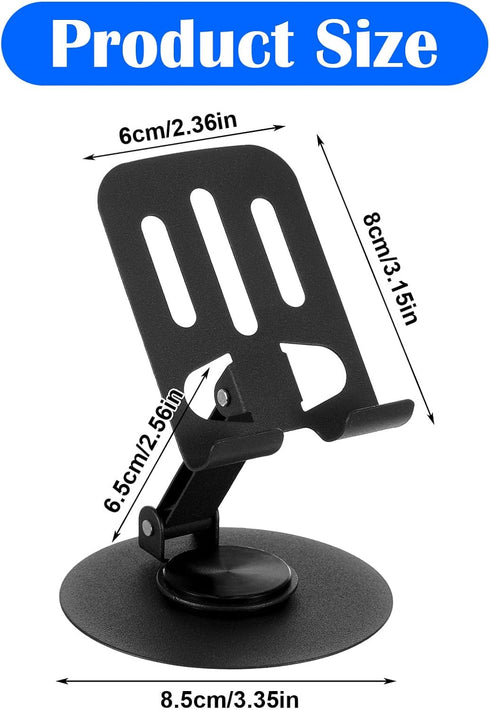 MBAIYO 2 Pack 360 Universal Metal Cell Phone Stand, Rotation Cellphone Holder Multi Angle Adjustable Smartphone Stands