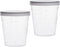 YOKIVE 2 Pcs Plastic Beaker, Liquid Measuring Cup with Lid for Laboratory Use, Great for Lab, Kitchen, Daily Use (Clear