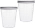 YOKIVE 2 Pcs Plastic Beaker, Liquid Measuring Cup with Lid for Laboratory Use, Great for Lab, Kitchen, Daily Use (Clear