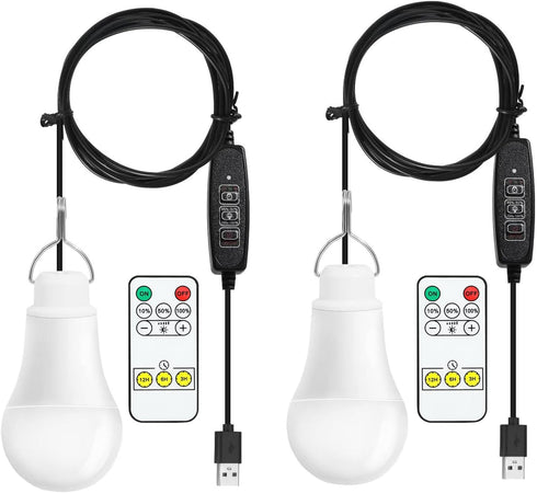 Taysing USB Light - 7W Dimmable Portable Emergency Camping Lights - 2 Pack for Power Station Solar Panel