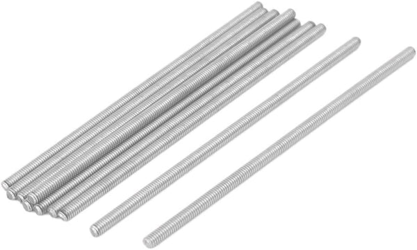 uxcell M4 x 110mm 304 Stainless Steel All Threaded Rod Bar Studs Fastener (10 Pcs)