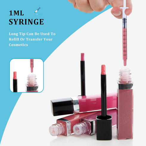 30 Pack 1ml Plastic Syringe with Cap, Sterile, Individually Sealed for Scientific Labs, Watering, Feeding Pets