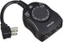 Outdoor Timer Outlet, Dusk to Dawn Light Sensor Timer, Weatherproof 2 Grounded Outlets for Christmas Lights (1 Pack)