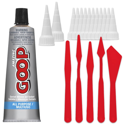 Amazing Goop All Purpose Glue, 3.7oz Clear, Bundle with 10 Snip Tip Applicators and 5 Spreader Tools
