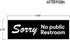No Public Restroom Sticker Signs – For Retail Stores, Offices, Coffee Shops, Convenience Stands
