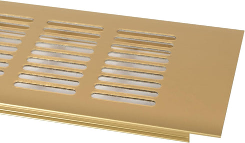 Vent Systems 16'' x 3" Inch Gold Aluminum Ventilation Grille for Home Improvement Floor, Wall, Door Duct Cover