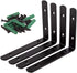 4 Pack 4.3x6'' Corner Bracket Shelf Bracket,Heavy Duty Black Stainless Steel L Corner Brace,Right Joint Angle Brackets