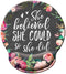She Believed She Could So She Did Mouse Pad, Watercolor Floral with Wrist Support for Computer