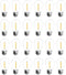 Jslinter S14 5000K Daylight Outdoor String Lights Bulbs Replacement, Shatterproof, E26 Base, 24-Pack